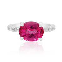 Anillo en plata con Topacio rosa