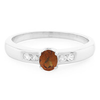 Anillo en plata con Granate Hesonita