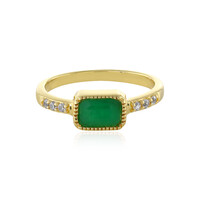 Anillo en plata con Esmeralda de Zambia