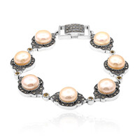 Brazalete en plata con Perla Freshwater (Annette classic)
