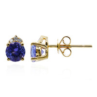 Pendientes en oro con Tanzanita AAA (CIRARI)
