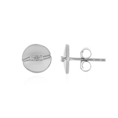 Pendientes en plata con Diamante I4 (J)