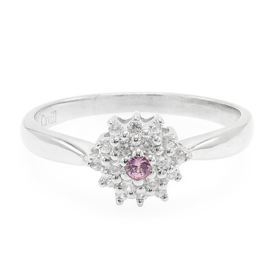 Anillo en plata con Zafiro Padparadscha