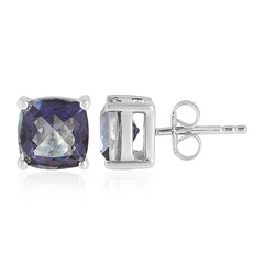 Pendientes en plata con Cuarzo Místico azul