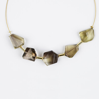 Collar en plata con Quarzo limón