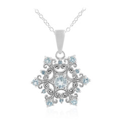 Collar en plata con Topacio azul cielo