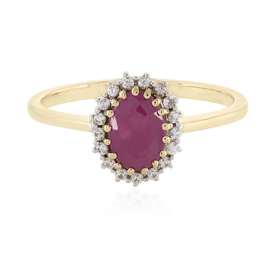 Anillo en oro con Rubí