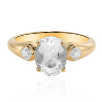 Anillo en oro con Ópalo hyalite de México