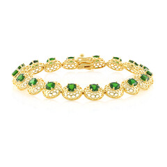 Brazalete en plata con Diópsido de Rusia