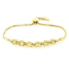Brazalete en plata con Berilo amarillo
