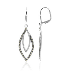 Pendientes en plata con Marcasita