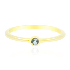 Anillo en oro con Turmalina nigeriana paraiba