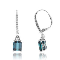Pendientes en oro con Indicolita (AMAYANI)