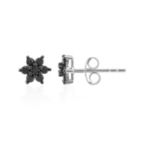 Pendientes en plata con Espinela negra