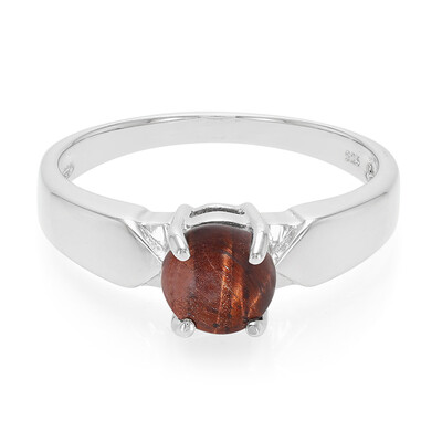 Anillo en plata con Ojo de tigre rojo