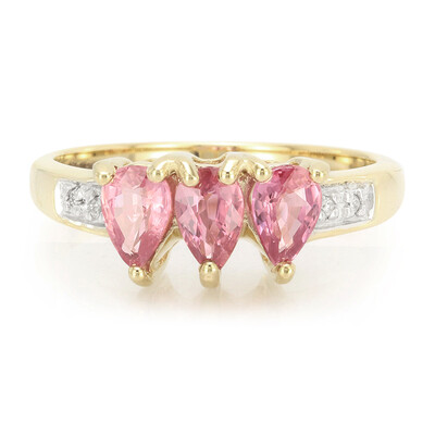 Anillo en oro con Zafiro Padparascha no calentado