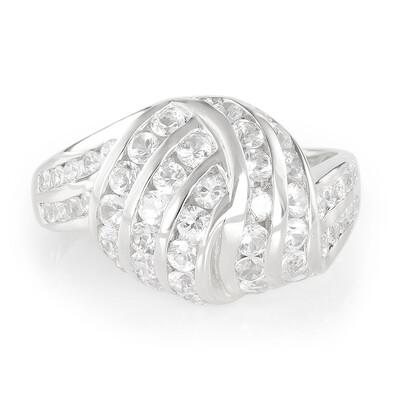 Anillo en plata con Zafiro blanco