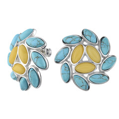 Pendientes en plata con Turquesa