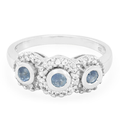 Anillo en plata con Zafiro azul