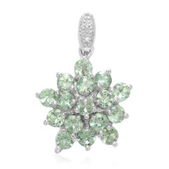 Colgante en plata con Fluorapatita color menta