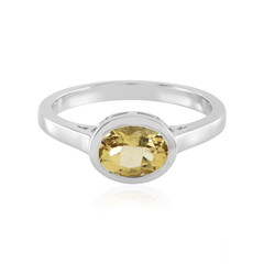 Anillo en plata con Berilo amarillo