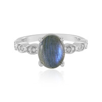Anillo en plata con Labradorita(Adela Silber)