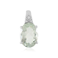 Colgante en plata con Amatista verde