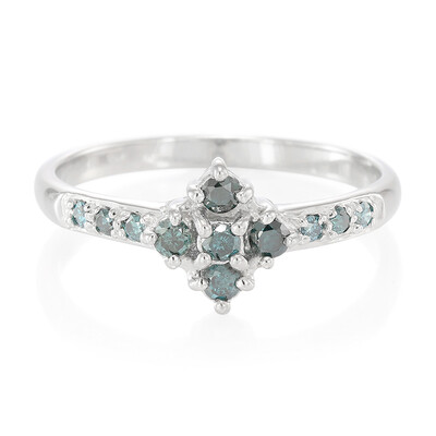 Anillo en plata con Diamante fantasía