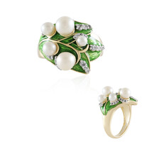 Anillo en plata con Perla blanca Freshwater (Adela Silber)