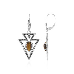 Pendientes en plata con Ojo de tigre (Desert Chic)