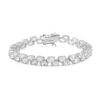 Brazalete en plata con Topacio blanco