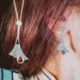 Pendientes en plata con Granate de Mozambique (MONOSONO COLLECTION)