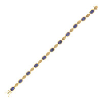 Brazalete en oro con Tanzanita (CUSTODANA)