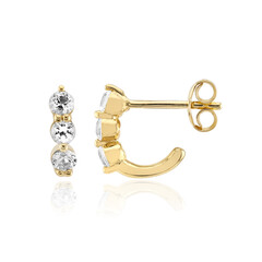 Pendientes en plata con Topacio blanco