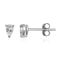Pendientes en plata con Topacio blanco