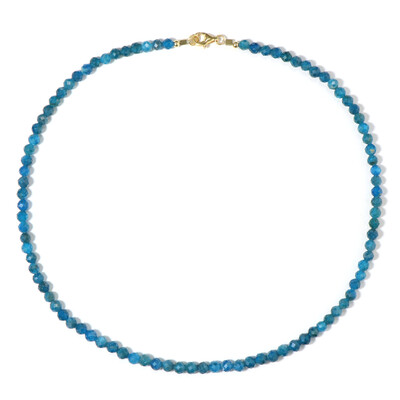 Collar en plata con Apatita azul neón