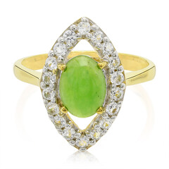 Anillo en plata con Crisoprasa imperial