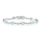 Brazalete en plata con Topacio azul cielo