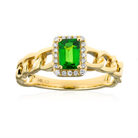 Anillo en oro con Tsavorita de Kenia AAA (CIRARI)