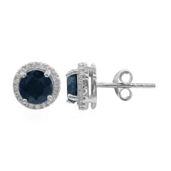 Pendientes en plata con Topacio azul de Londres