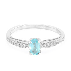 Anillo en plata con Apatita azul