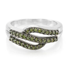 Anillo de hombre en plata con Diamante fantasía