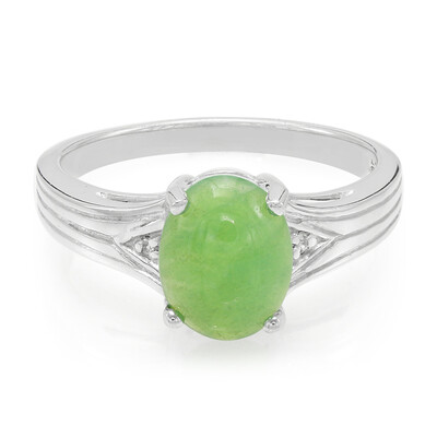 Anillo en plata con Crisoprasa imperial