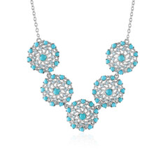 Collar en plata con Turquesa bella durmiente