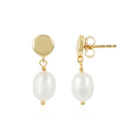 Pendientes en plata con Perla Freshwater
