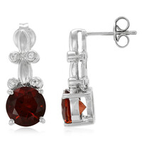 Pendientes en plata con Citrino rojo imperial