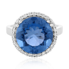 Anillo en plata con Fluorita de color cambiante