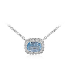 Collar en plata con Topacio azul cielo