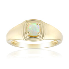 Anillo en oro con Ópalo blanco de Brasil