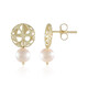 Pendientes en oro con Perla Freshwater (Ornaments by de Melo)
